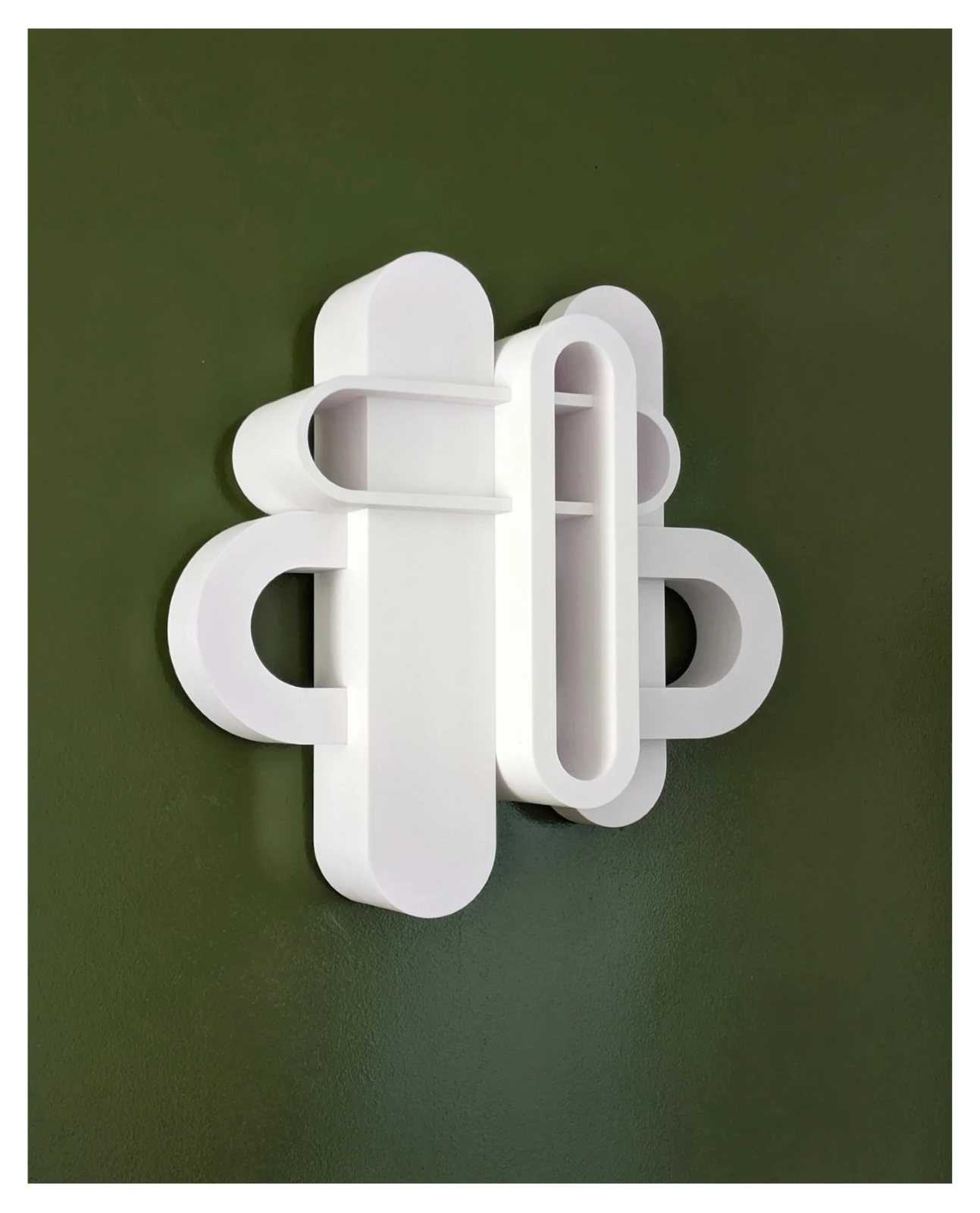 White on the Green Wall, 2026 · Impressions 3D · Eric Lugtigheid (3/3)