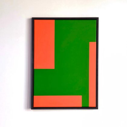 Orange on Green, 2025 · Paintings · Eric Lugtigheid