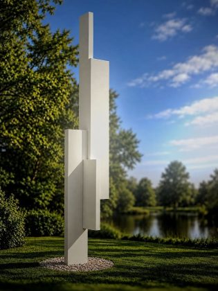Impression in park, White, 3.20 m , 2026 · Visualisations · Eric Lugtigheid